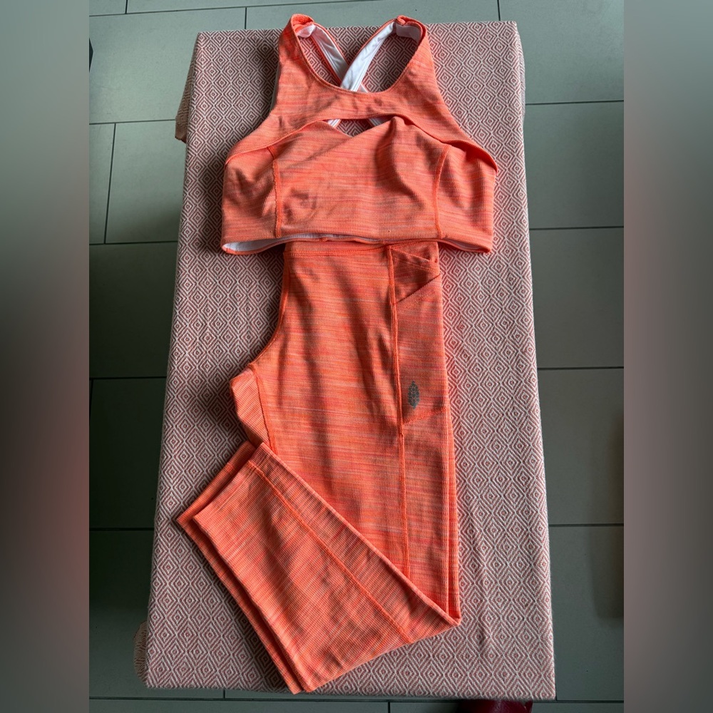 FP Movement by Free People Orange Activewear Set NWOT